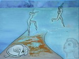 09 - Miradas -Técnica mixta  - 30 x 40